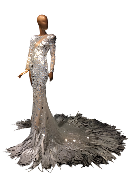 Couture Exotica Feather Gown