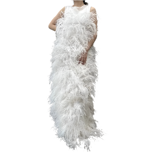 Grande Dame Soft Ostrich Feather Gown