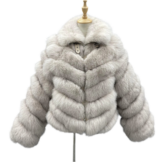 Ski Lift Real Fox Fur Regular Length Coat