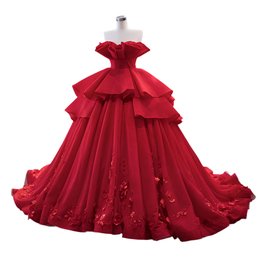 Scarlet Rose Red Quinceanera Dress