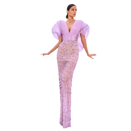 Surrender Yourself Glamorous Beaded Evening Gown