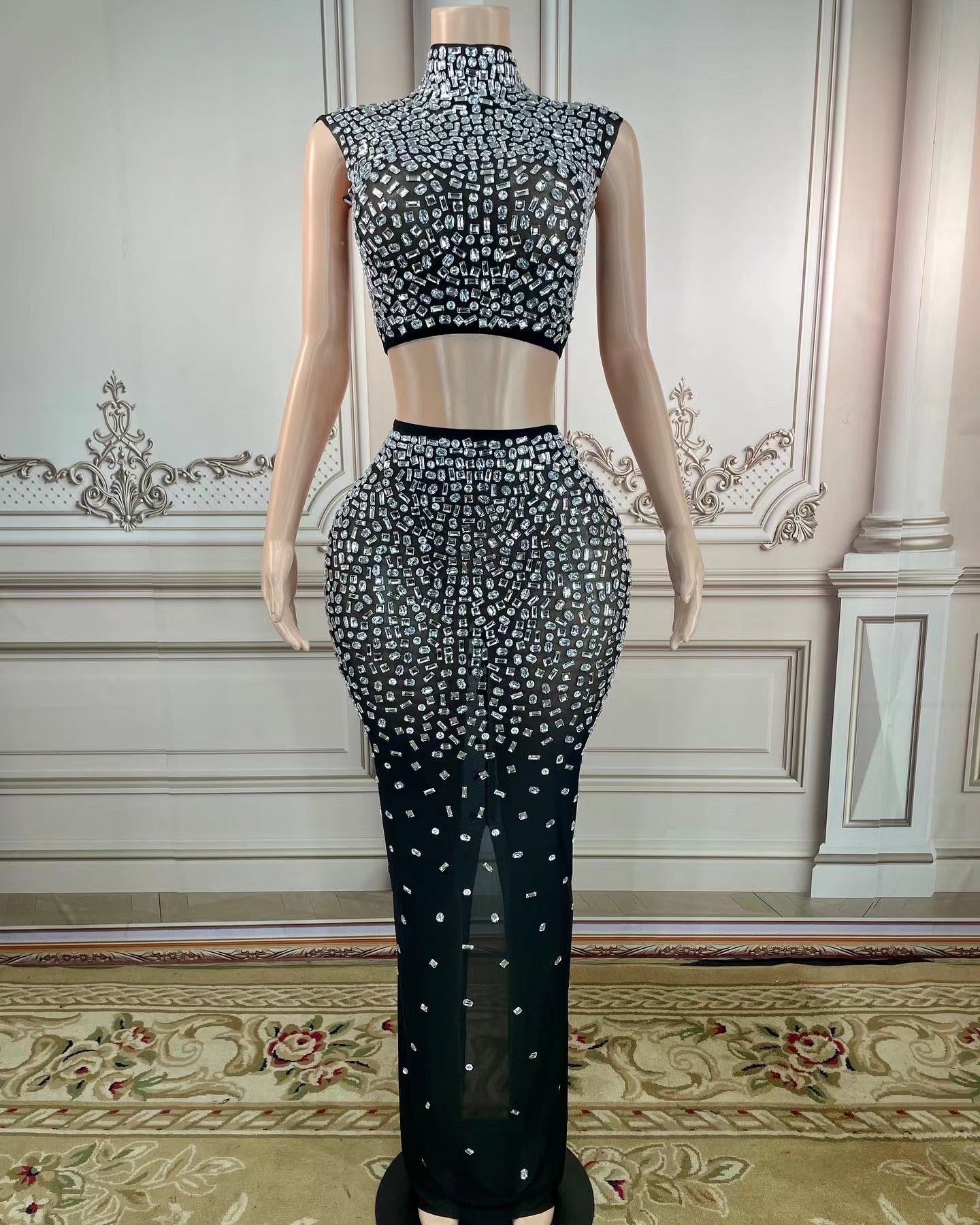 High Risk + High Collar Crystal Two Piece Set